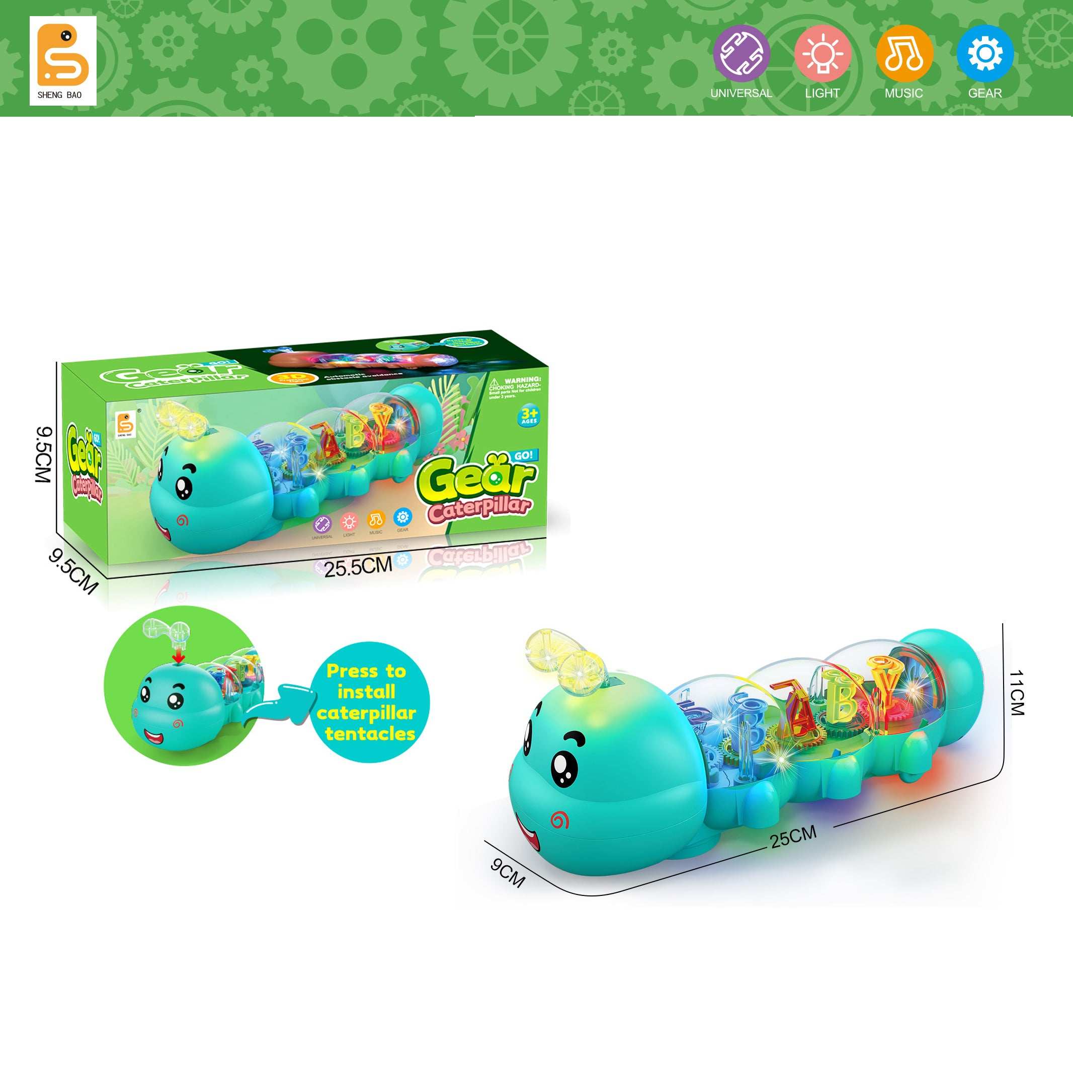 Go Gear Caterpillar Toy - Blue for kids in Kuwait